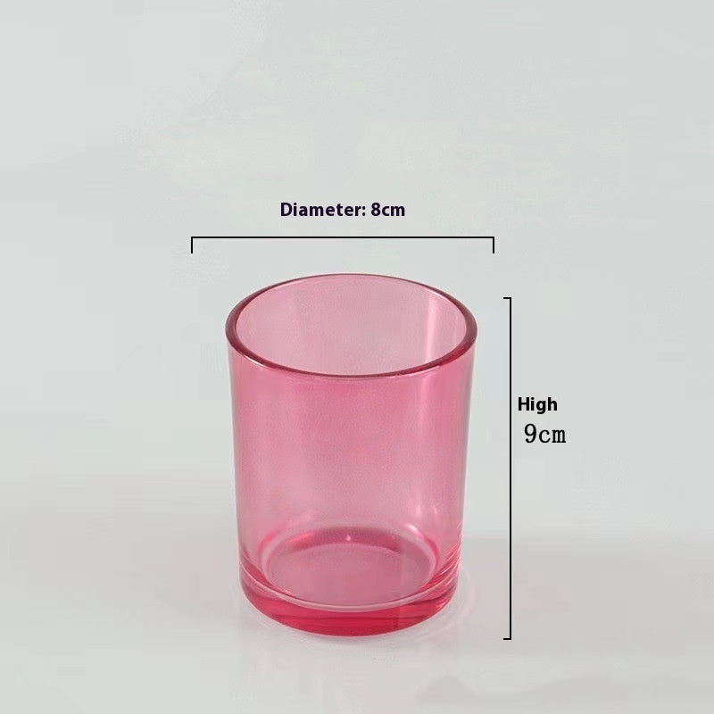 Candlestick Diy Glass Jar Colored Frosted Glass Container