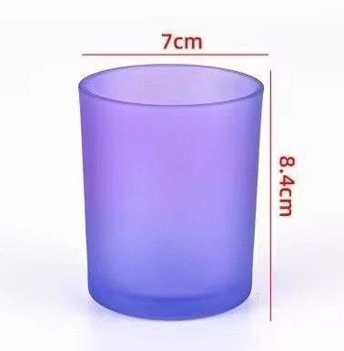 Candlestick Diy Glass Jar Colored Frosted Glass Container