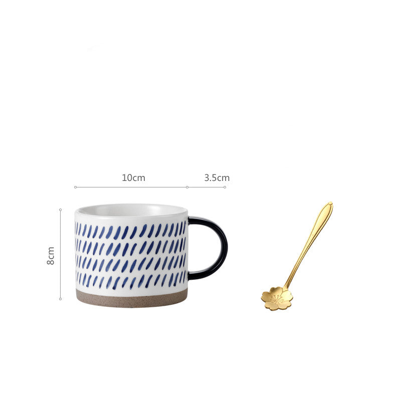Japanese-style Large-capacity Breakfast Hand-painted Stoneware Mug