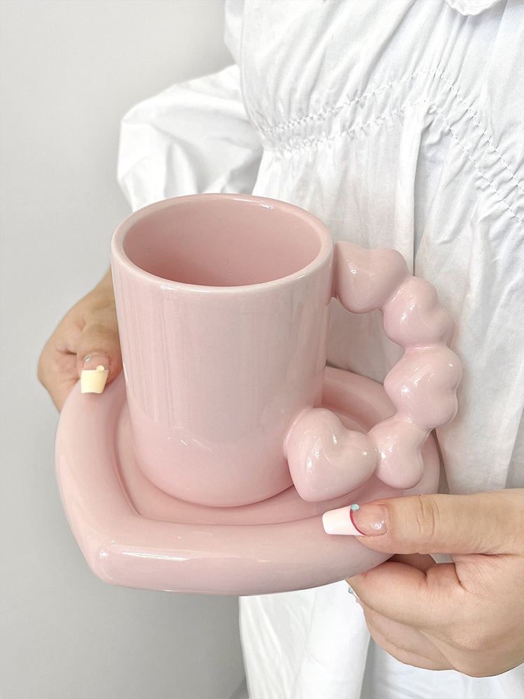 Mug Ceramic Coffee Cup And Saucer Set