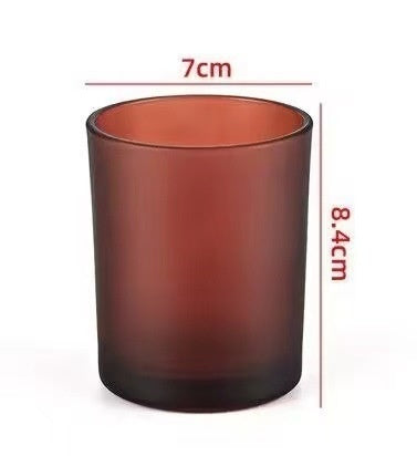 Candlestick Diy Glass Jar Colored Frosted Glass Container
