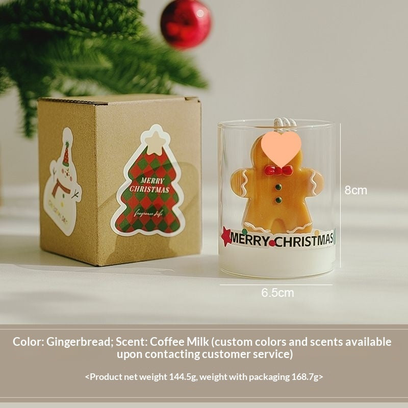 Santa Claus-themed Glass Holders Soy Wax Candles