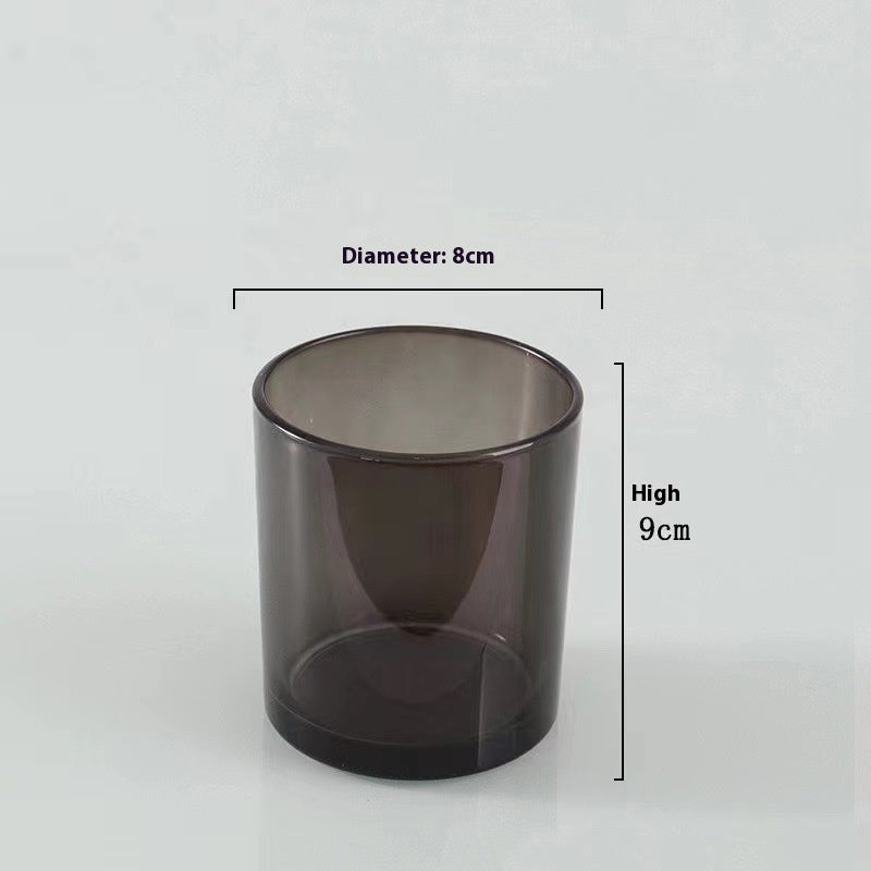 Candlestick Diy Glass Jar Colored Frosted Glass Container