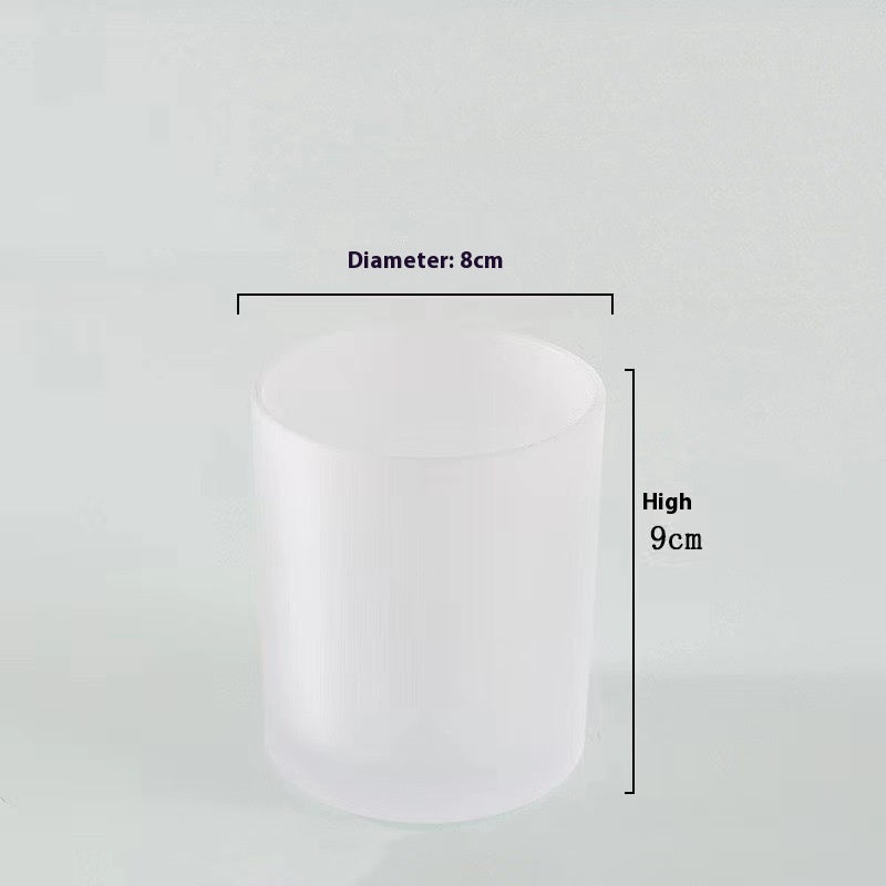 Candlestick Diy Glass Jar Colored Frosted Glass Container