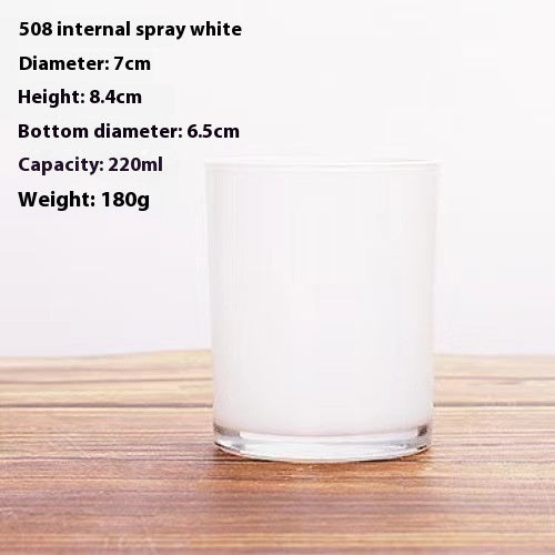 Candlestick Diy Glass Jar Colored Frosted Glass Container