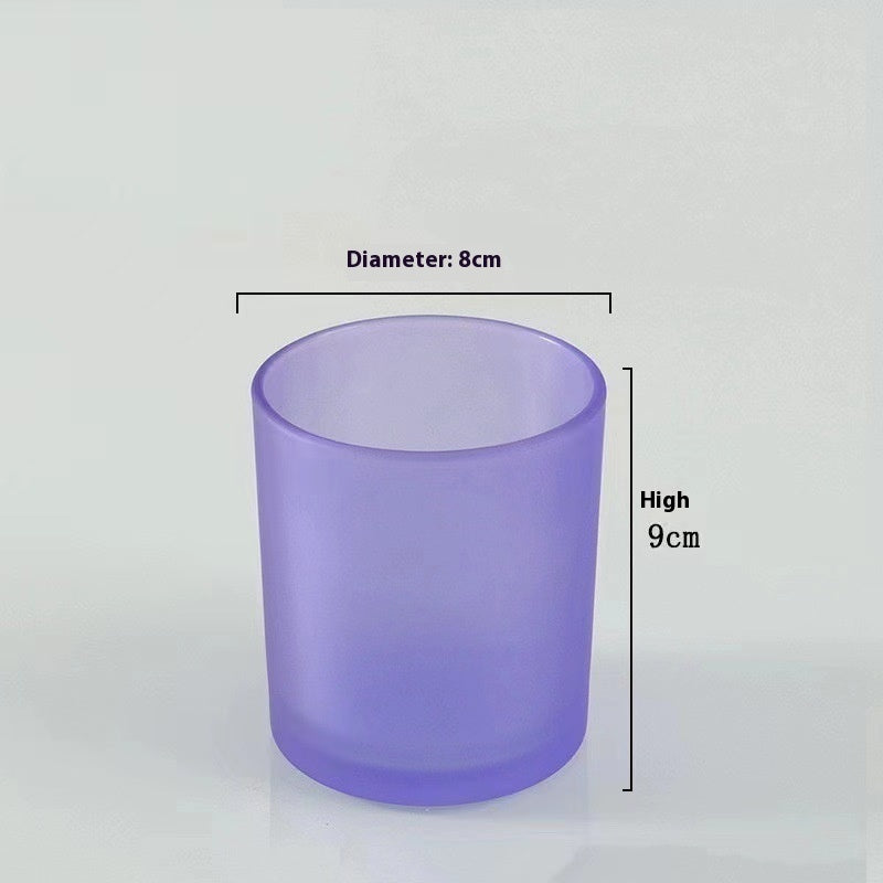 Candlestick Diy Glass Jar Colored Frosted Glass Container