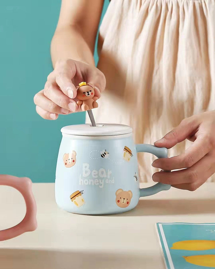 Practical Gift Cartoon Ceramic Mug Set