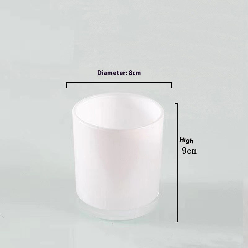 Candlestick Diy Glass Jar Colored Frosted Glass Container