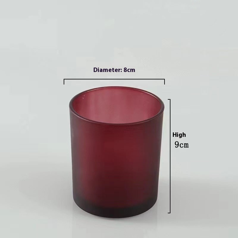 Candlestick Diy Glass Jar Colored Frosted Glass Container