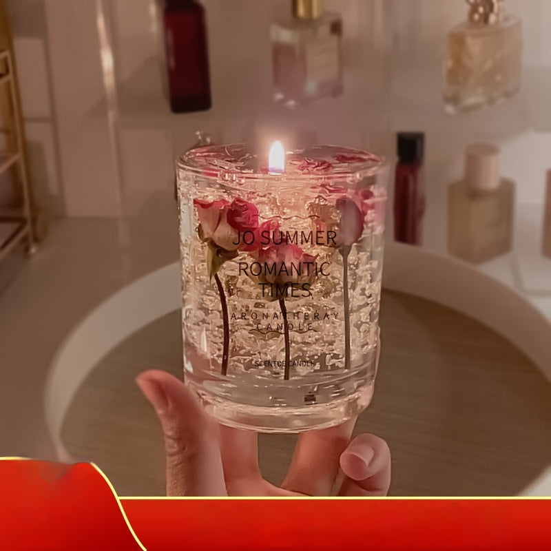 Real Flower Jelly Aromatherapy Candle Essential Oil Incense Gift Box