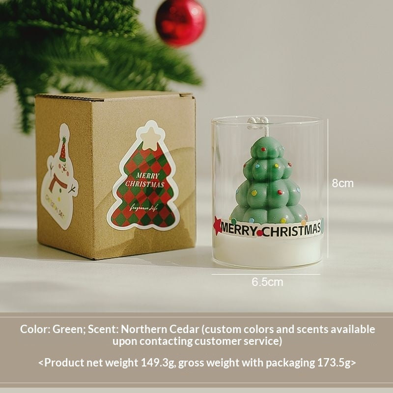 Santa Claus-themed Glass Holders Soy Wax Candles