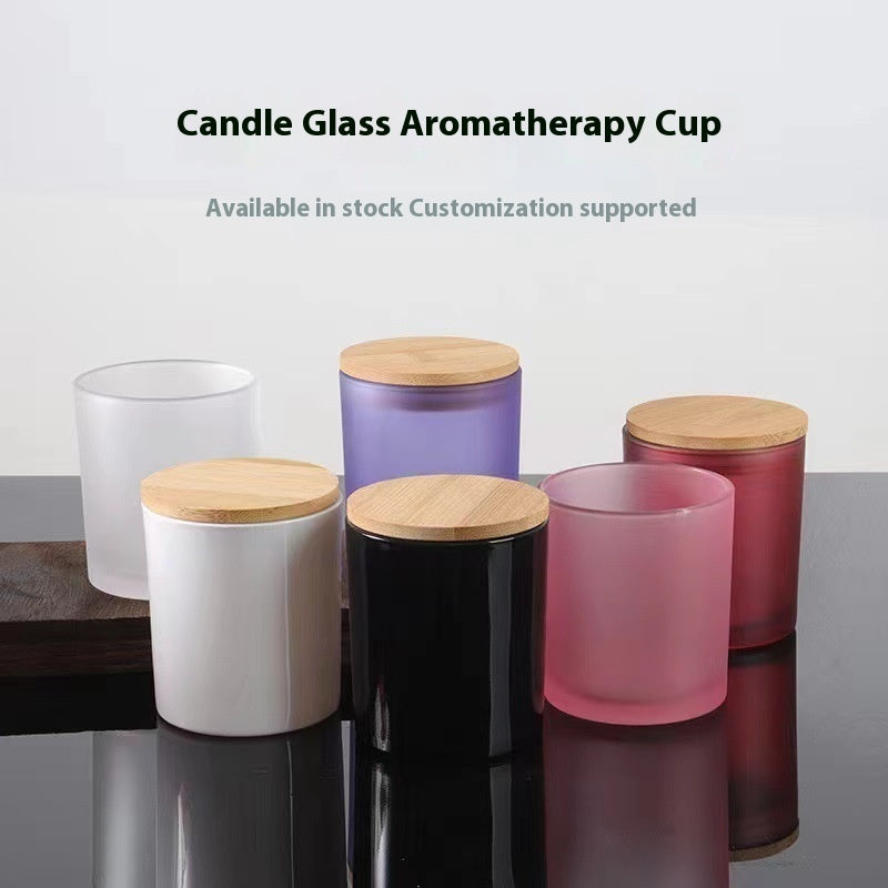 Candlestick Diy Glass Jar Colored Frosted Glass Container