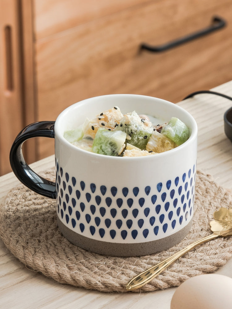 Japanese-style Large-capacity Breakfast Hand-painted Stoneware Mug