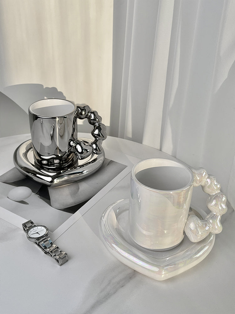 Mug Ceramic Coffee Cup And Saucer Set